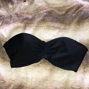 Black bandeau bikini with attachable straps!